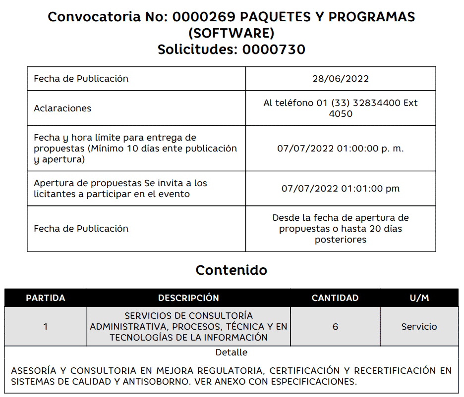 Licitacion de Software 1 Licitacion de Software 1