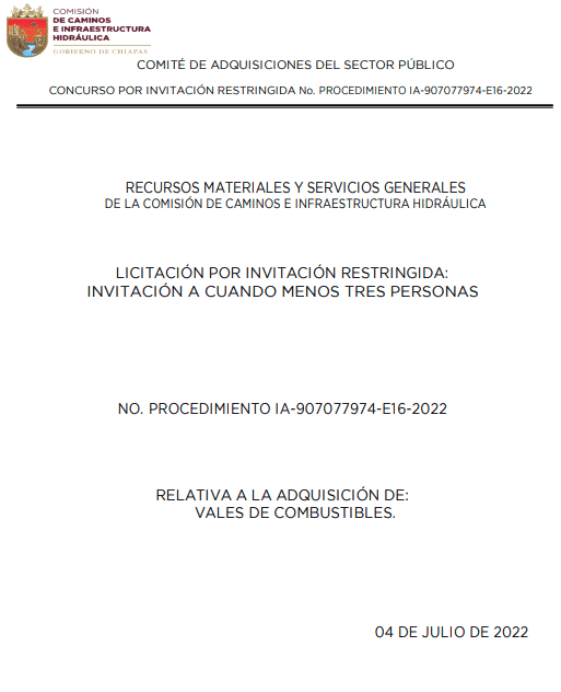 Licitaciones de Vales Licitaciones de Vales